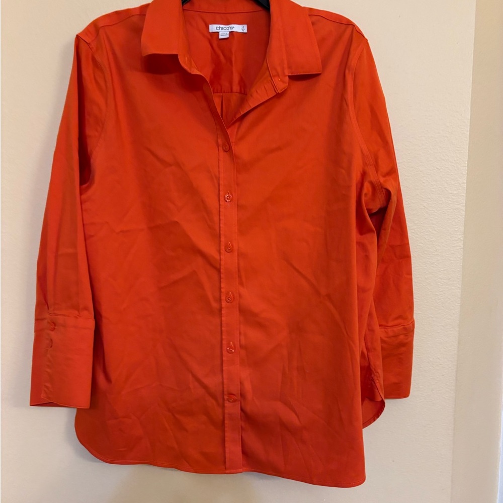 Chico's Bold Orange Blouse